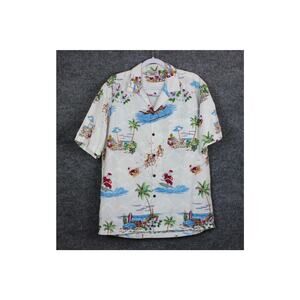 Pacific Legend‎ Apparel Shirt Men's Large Hawaii Christmas Themed Button-Down